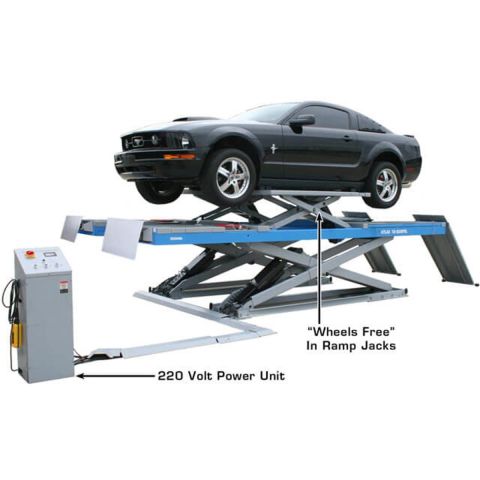 Atlas 12AWFSL Alignment Scissor Lift 12,000 lb Wheels Free Car Lift