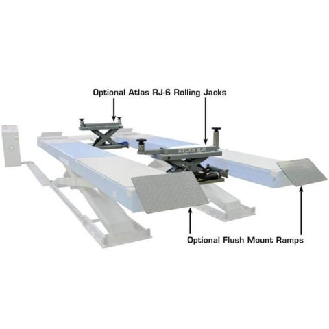 Atlas 12AWFSL Alignment Scissor Lift 12,000 lb Wheels Free Car Lift