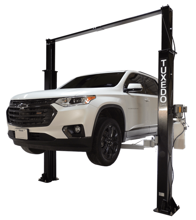 Tuxedo TP9KAC-TUX Two Post Clear Floor Lift 9,000 lb Asymmetric Arms