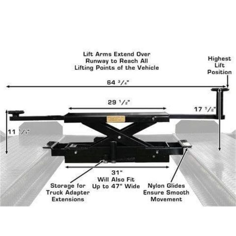 Atlas APEX8-COMBO-FPD 8000 lb 4-Post Lift Combo with RJ35 Sliding Bridge Jacks
