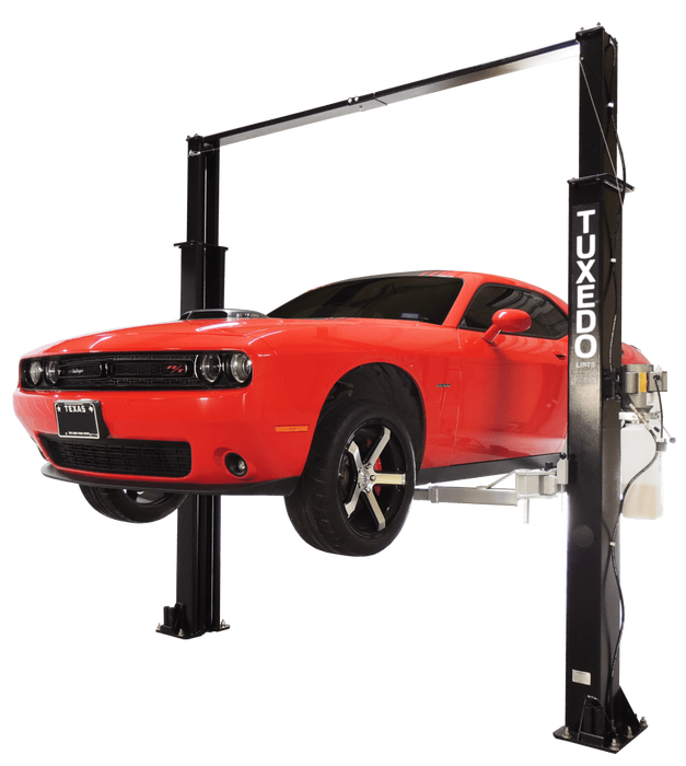 Tuxedo TP9KAC-TUX Two Post Clear Floor Lift 9,000 lb Asymmetric Arms