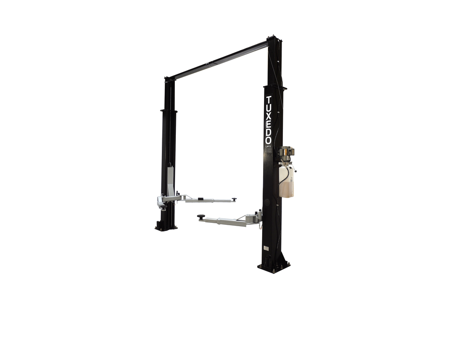 Tuxedo TP9KAC-TUX Two Post Clear Floor Lift 9,000 lb Asymmetric Arms