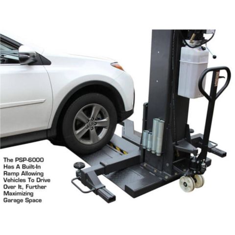 Atlas ATEXH-PSP-6000-FPD Single Post Lift 6000 lb Portable Low Profile