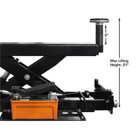 Atlas ATEATTD-RJ6BK-FPD Rolling Bridge Jack 6000 lb Air Hydraulic