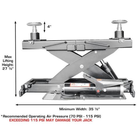 Atlas ATEAP-RJ7000-FPD Rolling Bridge Jack 7000 lb Air Hydraulic ALI Certified