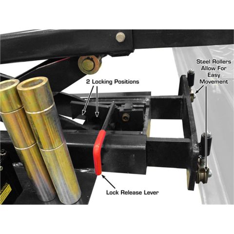 Atlas ATEATTD-RJ8000BK-FPD Rolling Bridge Jack 8000 lb Air Hydraulic