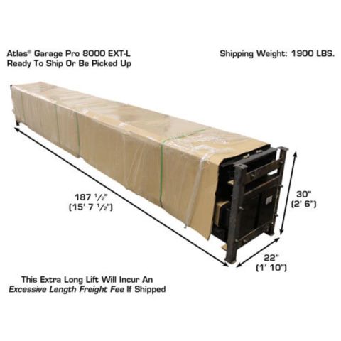 Atlas PRO8000EXT-L-FPD 4 Post Lift 8000 lb Extra Tall Extra Long Storage