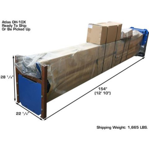 Atlas ATEATTD-OHX10000X-FPD 2 Post Lift 10000 lb Overhead Extra Tall Extra Wide