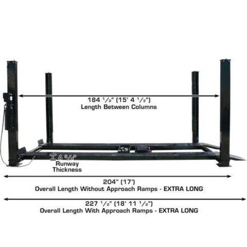 Atlas PRO9000-FPD 4 Post Lift 9000 lb Extra Tall Wide Long Storage