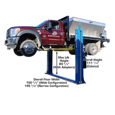 Atlas BP12000X-FPD 2 Post Lift 12000 lb Baseplate Low Ceiling
