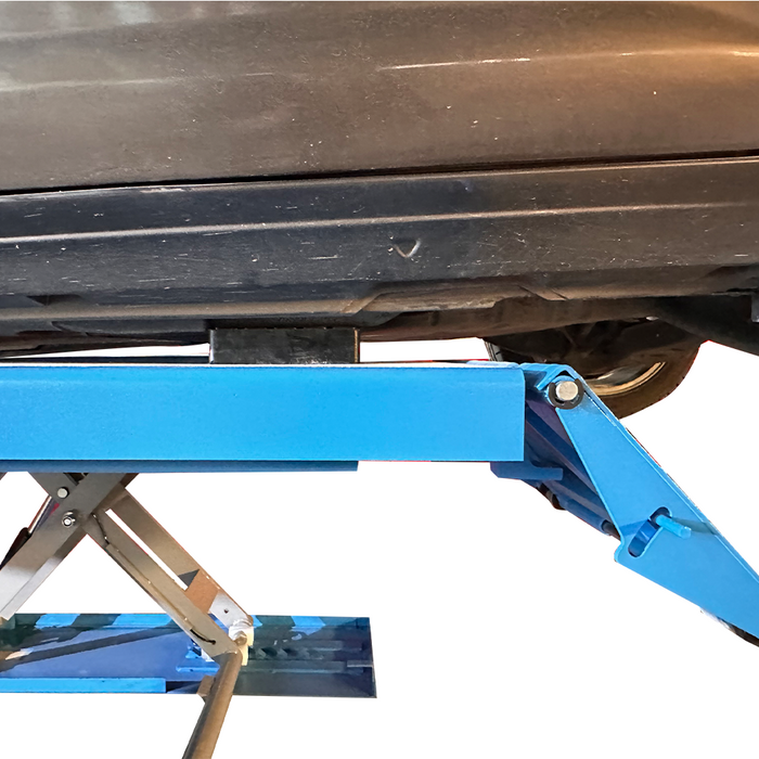 M&E Mid-Rise Scissor Lift 7,700 lb 220V Pneumatic Release Platform Lif ...