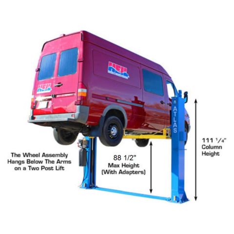 Atlas BP12000X-FPD 2 Post Lift 12000 lb Baseplate Low Ceiling