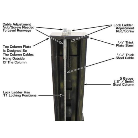 Atlas PRO9000-FPD 4 Post Lift 9000 lb Extra Tall Wide Long Storage