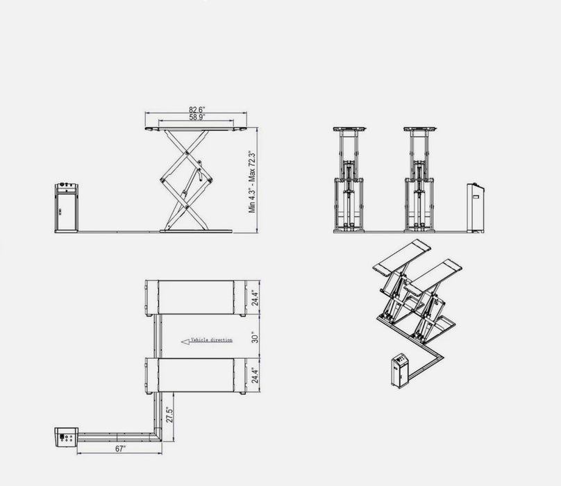 Katool AK-X95 Full Rise Scissor Lift