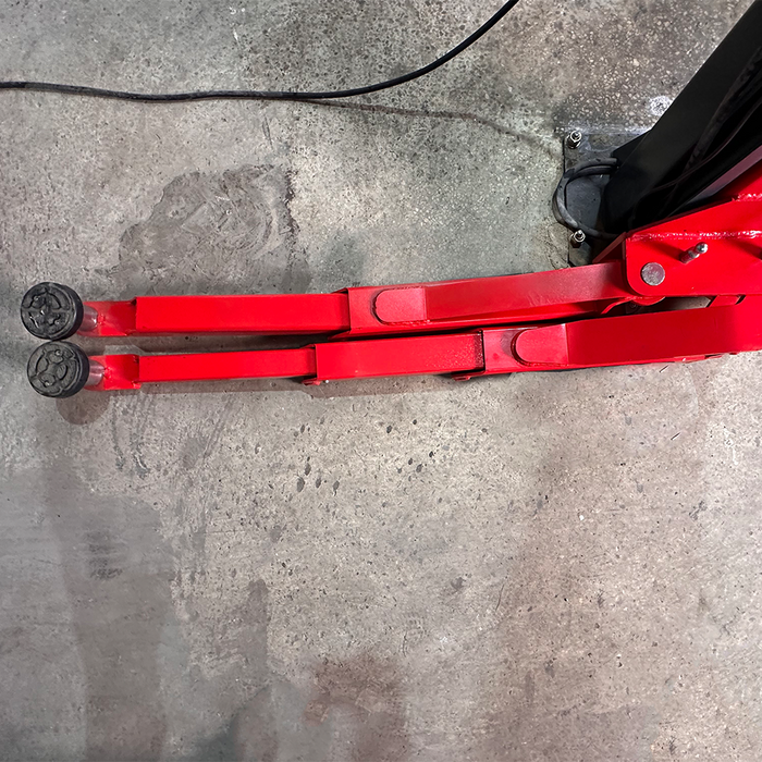 KT-AS110D Two Post Asymmetrical Vehicle Lift 11,000lbs Single Point Lock Release