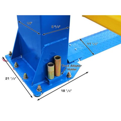Atlas BP12000X-FPD 2 Post Lift 12000 lb Baseplate Low Ceiling