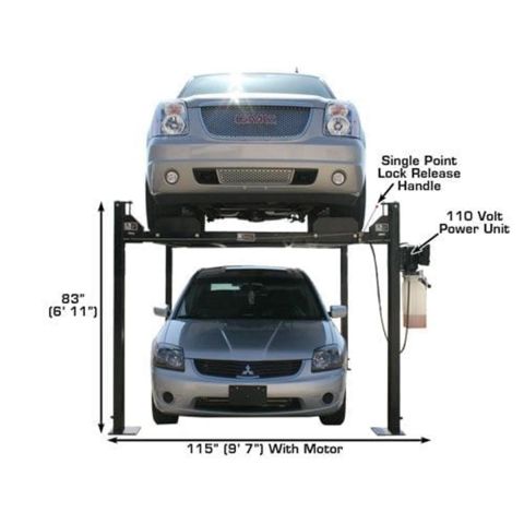 Atlas PRO8000-FPD 4 Post Lift 8000 lb Portable Storage