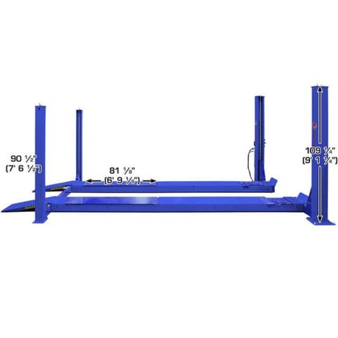Atlas PVL14OF-EXT-FPD 4 Post Lift 14000 lb Open Front Alignment