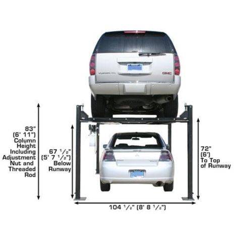 Atlas PRO8000-FPD 4 Post Lift 8000 lb Portable Storage