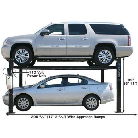 Atlas PRO8000-FPD 4 Post Lift 8000 lb Portable Storage