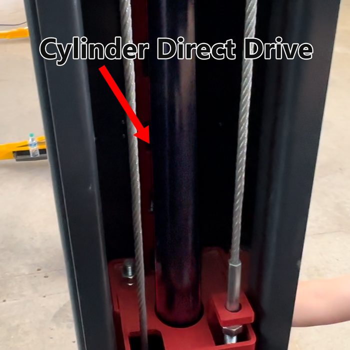 KT-AS110D Two Post Asymmetrical Vehicle Lift 11,000lbs Single Point Lock Release