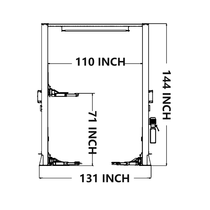 Katool AM120SD Two Post Lift