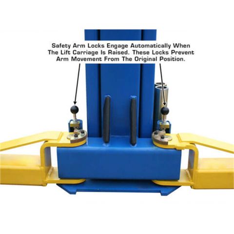 Atlas 9OHSC-SS-FPD 2 Post Lift 9000 lb Overhead Single Piece Column