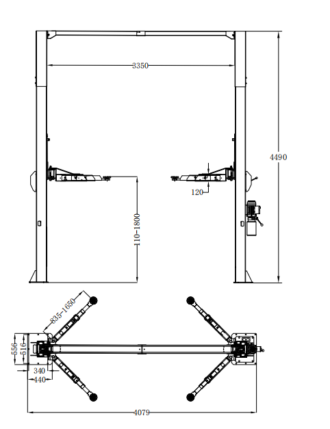 Katool KT-M150D Two Post Lift 15,000 lbs