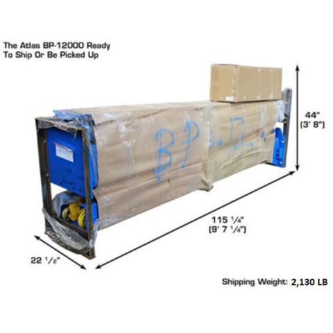 Atlas BP12000X-FPD 2 Post Lift 12000 lb Baseplate Low Ceiling