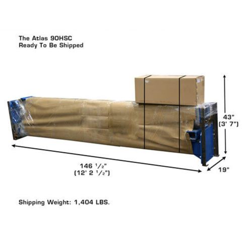 Atlas 9OHSC-SS-FPD 2 Post Lift 9000 lb Overhead Single Piece Column