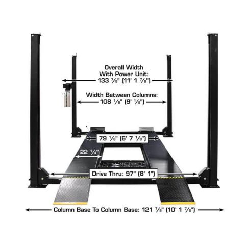 Atlas Apex9-FPD 4 Post Lift 9000 lb ALI Certified Portable Storage