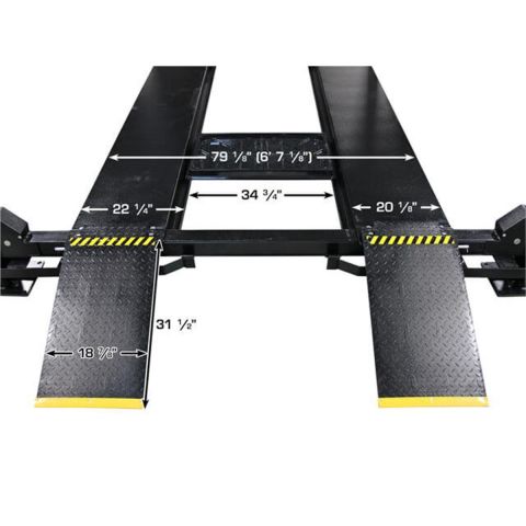 Atlas Apex9-FPD 4 Post Lift 9000 lb ALI Certified Portable Storage