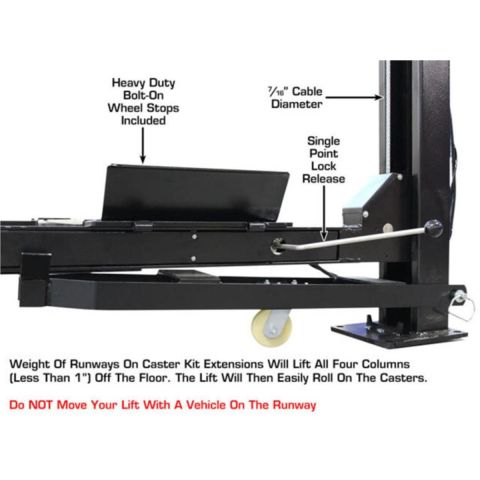 Atlas Apex9-FPD 4 Post Lift 9000 lb ALI Certified Portable Storage