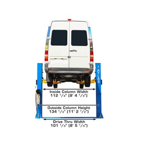 Atlas BP10000X-FPD 2 Post Lift 10000 lb Baseplate Commercial Grade