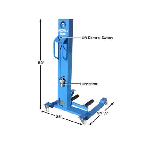 Atlas AEZWL-2 Pneumatic Wheel Lift 180 lb Portable Tire Handling Lift