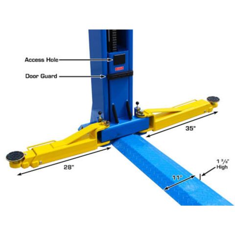 Atlas BP10000X-FPD 2 Post Lift 10000 lb Baseplate Commercial Grade