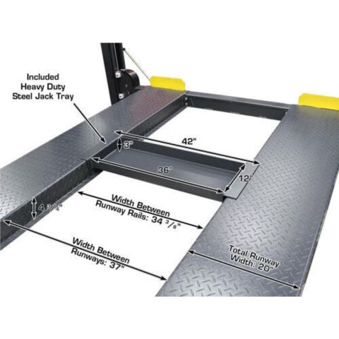 Atlas ATEATTD-408SL-FPD 4-Post Lift 8000 lb Portable