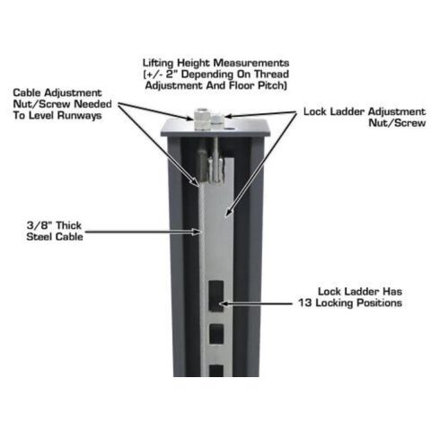 Atlas ATEATTD-408SL-FPD 4-Post Lift 8000 lb Portable
