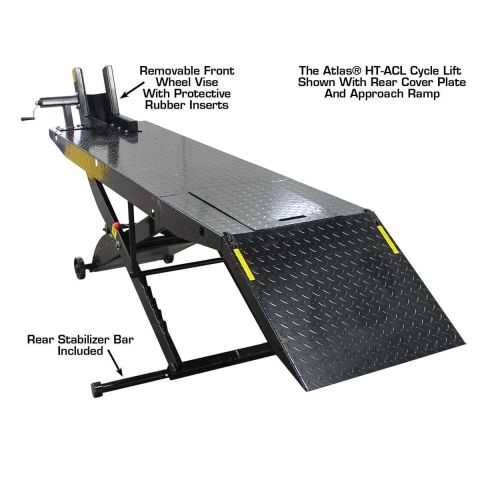 Atlas ATEHT-ACL-FPD Motorcycle Lift 1,000 lb Air Operated Roller Plate