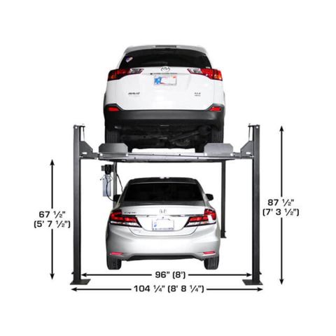 Atlas ATEATTD-APEX8-FPD 4-Post Lift 8000 lb ALI Certified