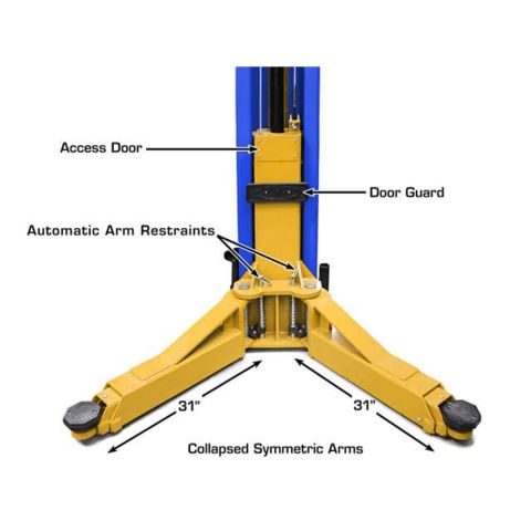 Atlas Platinum PVL12 2 Post Lift 12000 lb Extra Tall Wide