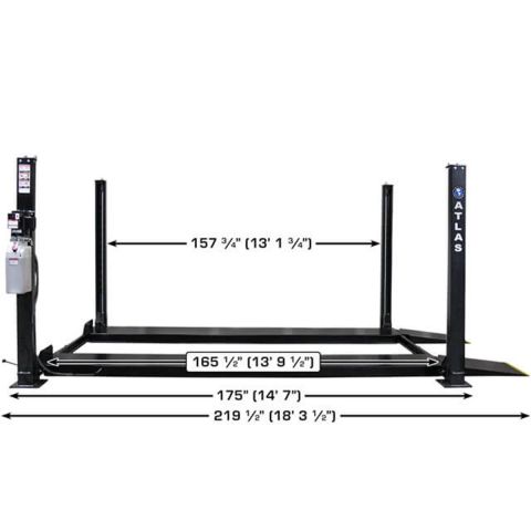 Atlas ATEATTD-APEX8-FPD 4-Post Lift 8000 lb ALI Certified