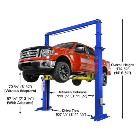 Atlas PVL15-FPD 2 Post Lift 15000 lb Overhead Heavy Duty