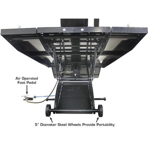 Atlas ATEHT-ACL-XLT-FPD Motorcycle ATV Lift 1,000 lb Air Operated Side Extensions
