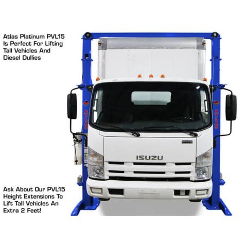 Atlas PVL15-FPD 2 Post Lift 15000 lb Overhead Heavy Duty