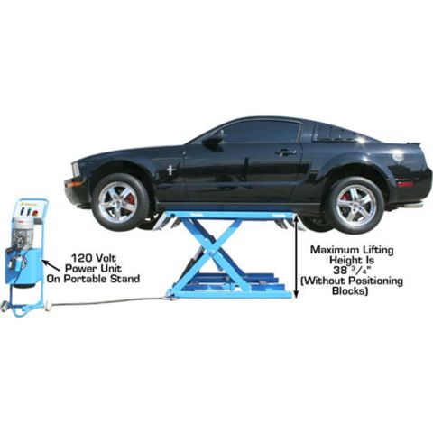 Atlas 7K-Kwik-Bay Portable Mid-Rise Scissor Lift 7,000 lb Quick Bay Car Lift