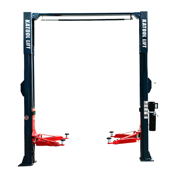 KT-AS110D Two Post Asymmetrical Vehicle Lift 11,000lbs Single Point Lock Release