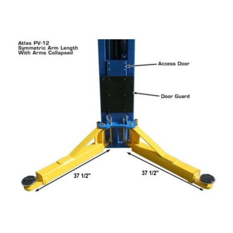 Atlas PV12PX-FPD 2 Post Lift 12000 lb Overhead Extra Tall Wide