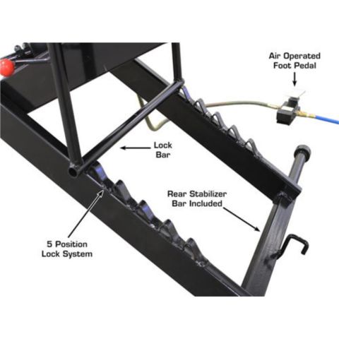 Atlas ATEHT-ACL-XLT-FPD Motorcycle ATV Lift 1,000 lb Air Operated Side Extensions