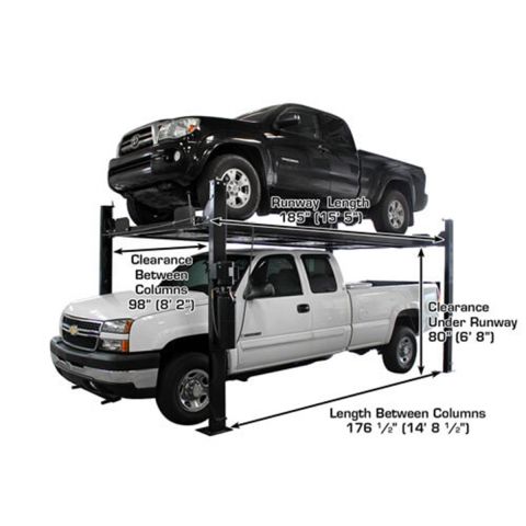 Atlas PRO8000EXT-L-FPD 4 Post Lift 8000 lb Extra Tall Extra Long Storage